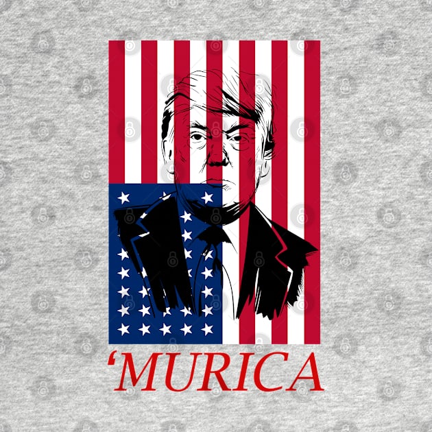 Donald Trump Murica 4th of July Patriotic American Party USA by Adolphred